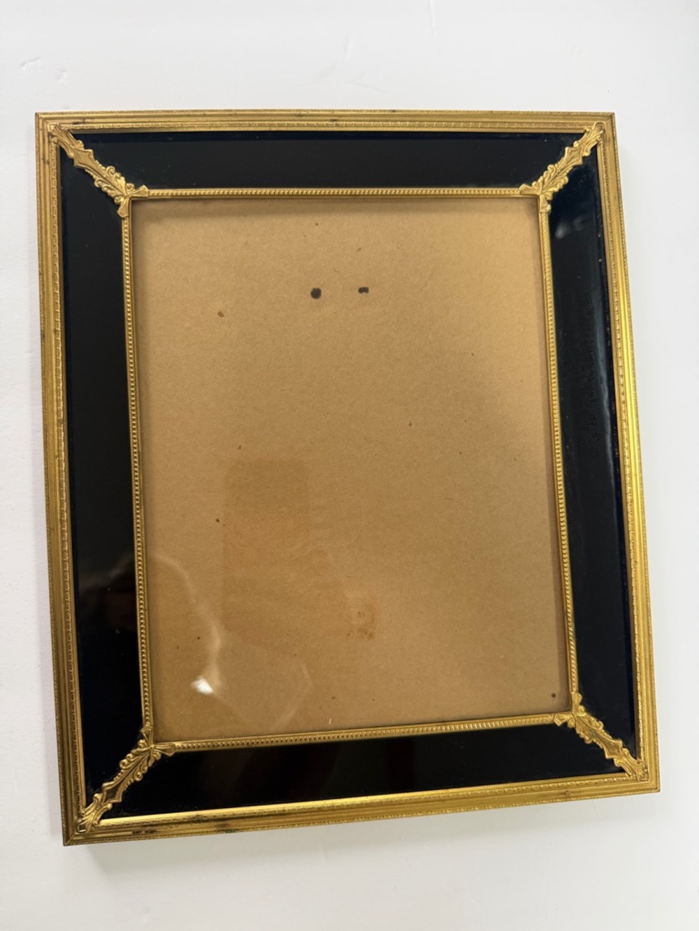 VTG Art Deco Brass Easel Black Gold Ornate Picture Frame 10x12 (8X10”) - Picture 13 of 16